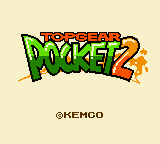 Top Gear Pocket 2 title screen for GameBoy Color